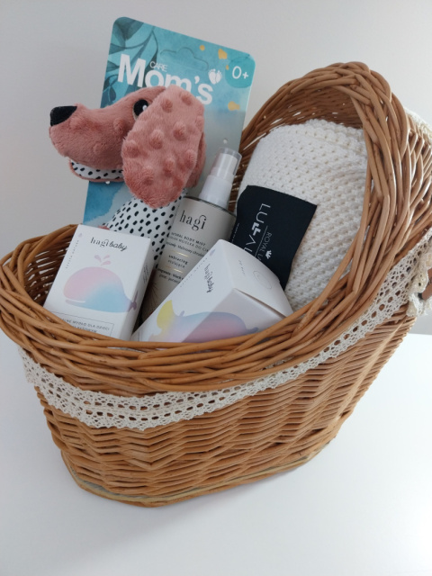 Kosz Baby Shower dla noworodka prezent premium Kosz Baby Shower dla noworodka prezent premium