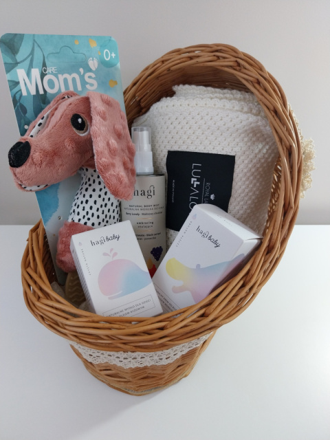 Kosz Baby Shower dla noworodka prezent premium Kosz Baby Shower dla noworodka prezent premium