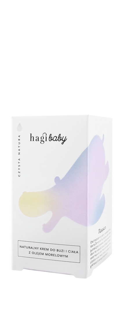 Krem naturalny Hagi baby do buzi i ciała z olejem morelowym Krem naturalny Hagi baby do buzi i ciała z olejem morelowym