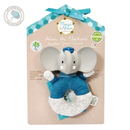 Meiya & Alvin - Grzechotka z gryzakiem zorganicznego kauczuku Hevea Alvin Elephant