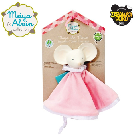 Meiya & Alvin - Przytulanka z gryzakiem zorganicznego kauczuku Hevea Meiya Mouse Meiya & Alvin - Przytulanka z gryzakiem zorganicznego kauczuku Hevea Meiya Mouse