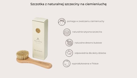 Szczotka z naturalnej szczeciny na ciemieniuchę Szczotka z naturalnej szczeciny na ciemieniuchę