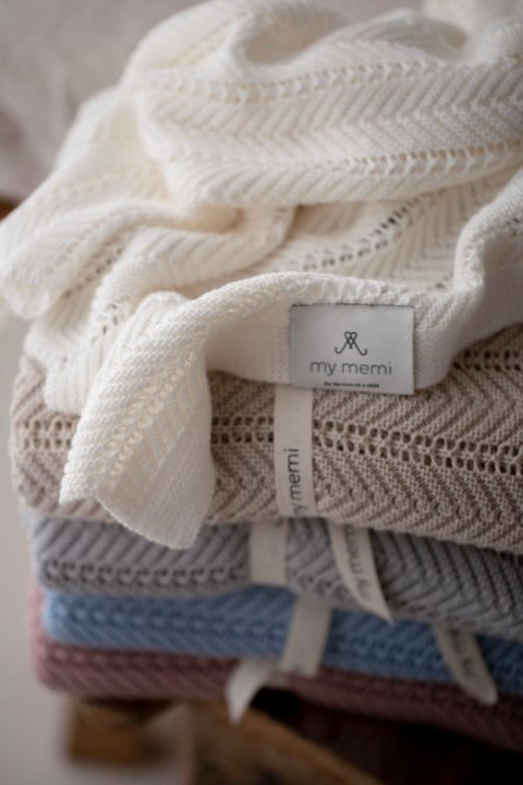 Bambusowy kocyk cream 80x100 - feather Bambusowy kocyk cream 80x100 - feather