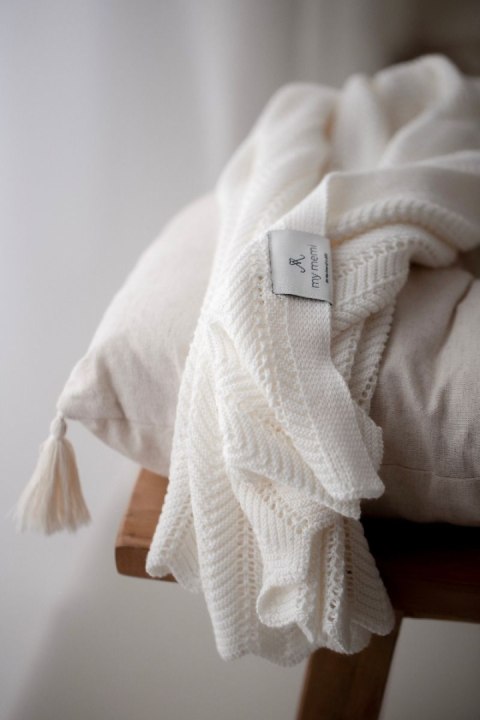 Bambusowy kocyk cream 80x100 - feather Bambusowy kocyk cream 80x100 - feather