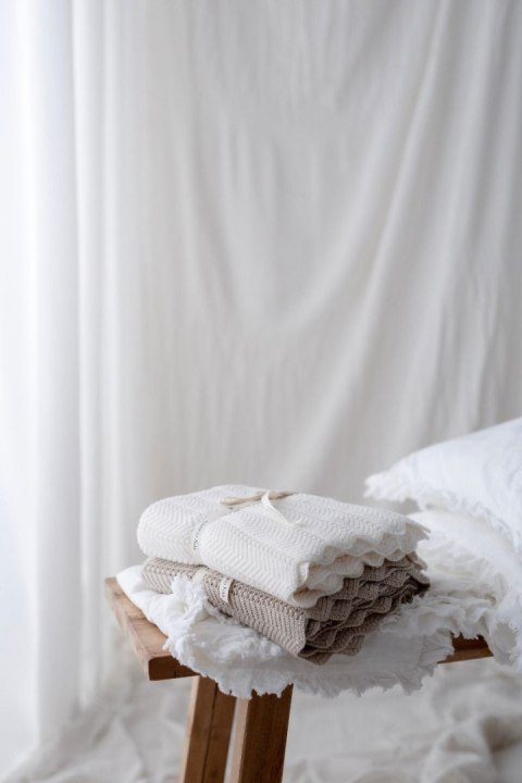 Bambusowy kocyk cream 80x100 - feather Bambusowy kocyk cream 80x100 - feather